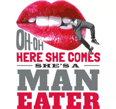 Maneater Wall Sticker - TenStickers