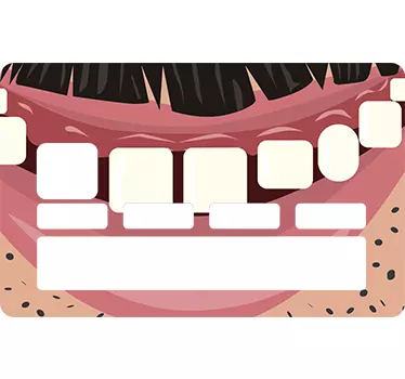 Man's mouth credit card sticker - TenStickers