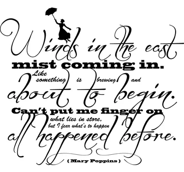 Mary Poppins Quote Wall Sticker - TenStickers