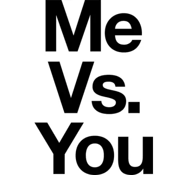 Me Vs. You Headboard Wall Sticker - TenStickers