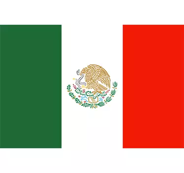 Mexican National Flag Sticker - TenStickers