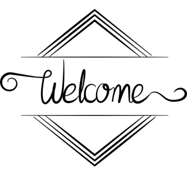 Minimalist Welcome Text Sticker - TenStickers