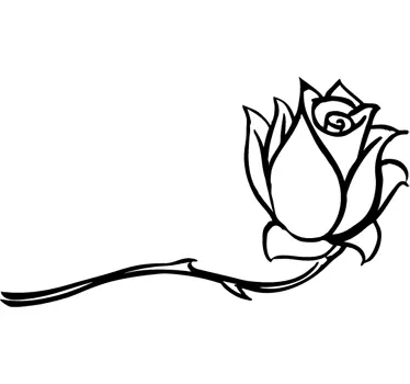 Mono-Colour Rose Sticker - TenStickers