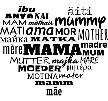 Mother Heart Wall Sticker - TenStickers