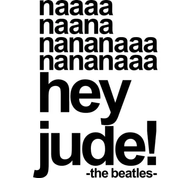 music minimalist drawing song lyric wall decal - TenStickers