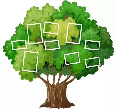 Nature wall sticker family photo tree - TenStickers