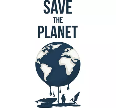 Nature wall sticker save the planet - TenStickers