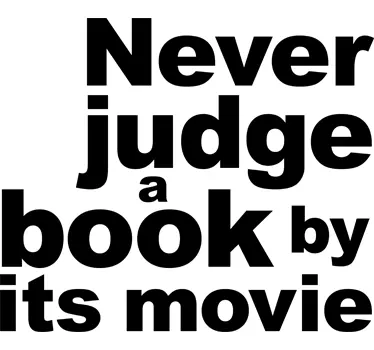 Never Judge a Book Text Wall Sticker - TenStickers