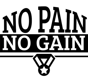 No Pain No Gain Wall Sticker - TenStickers