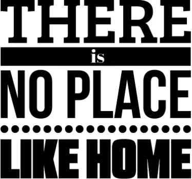 No Place Like Home Wall Sticker - TenStickers