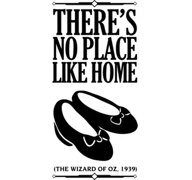 No Place Like Home wall text sticker - TenStickers