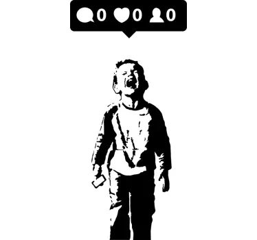 Nobody Likes Me Banksy wall art sticker - TenStickers
