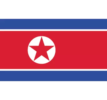 North Korean Emblem flag sticker - TenStickers