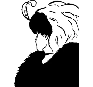 Old or Young Woman Living Room Wall Sticker - TenStickers