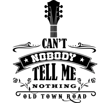 Old Town Road Lyric Sticker - TenStickers