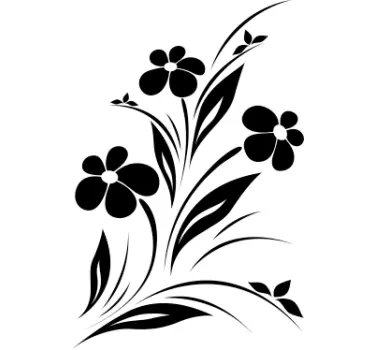 Ornamental Corsage Floral Wall Sticker - TenStickers