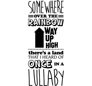 Over the rainbow wall sticker - TenStickers