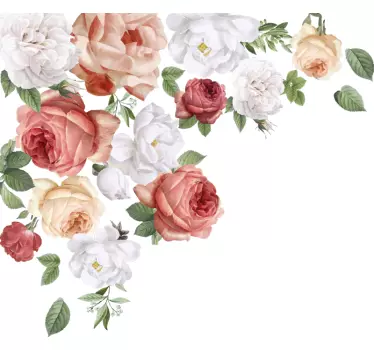 peonies Home Wall Sticker - TenStickers