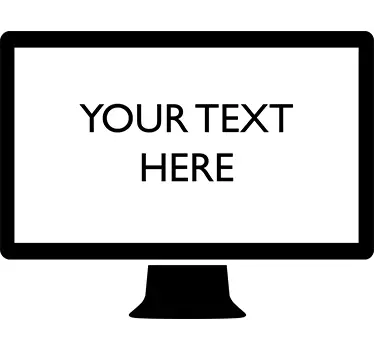 Personalised Computer Screen Text Wall Sticker - TenStickers