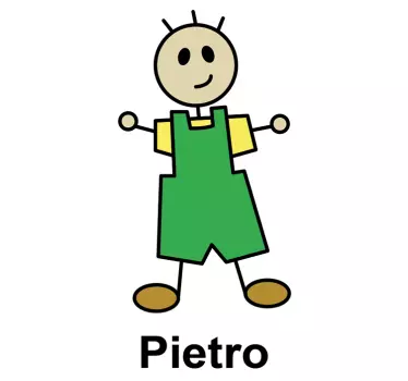 Personalised Little Boy Name Sticker - TenStickers