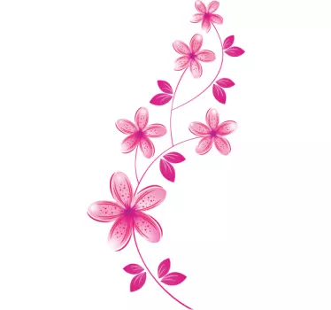 Cherry Blossom Flower Living Room Wall Sticker - TenStickers