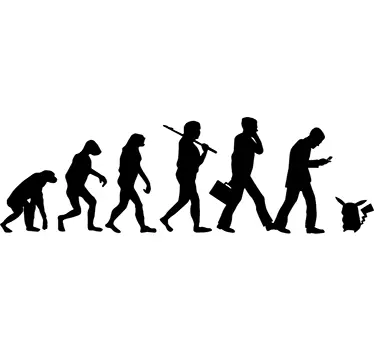 Pokémon Video Game Human Evolution Wall Sticker - TenStickers