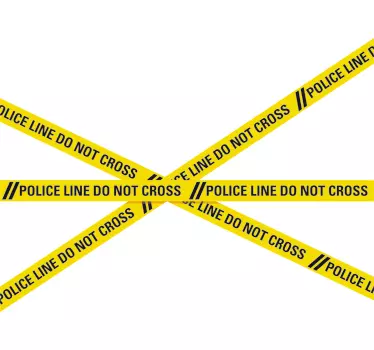 Police Line Do Not Cross door sticker - TenStickers