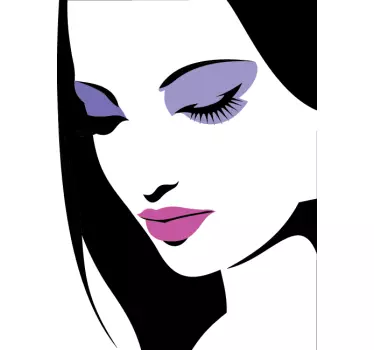 Portrait with Make Up Sticker - TenStickers