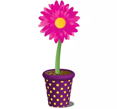 Potted Flower Sticker - TenStickers