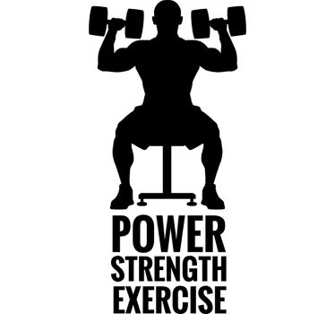 Power, Strength, Exercise Wall Sticker - TenStickers