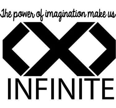 Quote wall sticker imagination makes us infinite - TenStickers