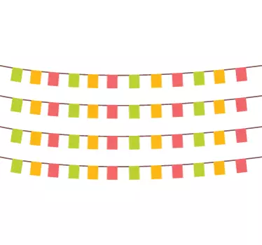Rectangular Bunting Stickers - TenStickers