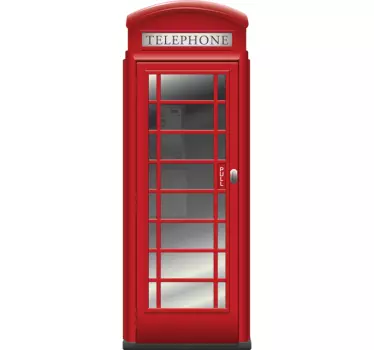 Red Telephone Box London Sticker for Bedroom - TenStickers