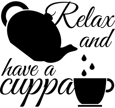Relax And Have A Cuppa Sticker - TenStickers