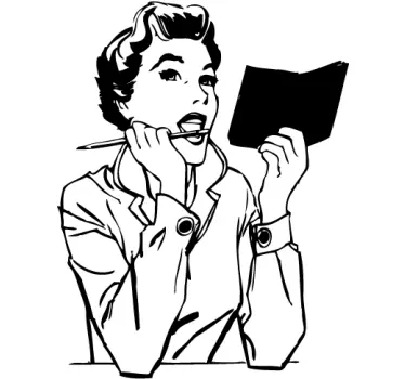 Retro Secretary Vintage Sticker - TenStickers
