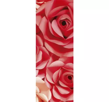 Rose Flower Door Sticker - TenStickers