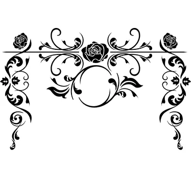 Rose Headboard Wall Sticker - TenStickers