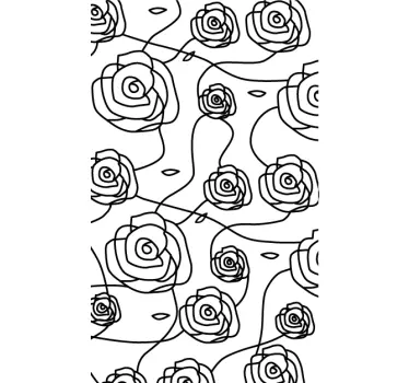 Roses Shower Sticker - TenStickers