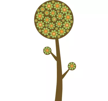 Round Glass Tree Wall Sticker - TenStickers