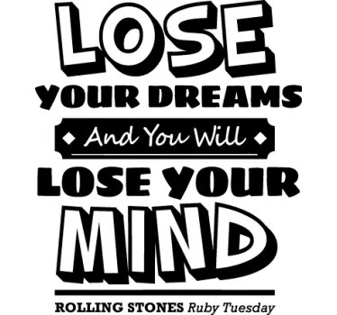Ruby Tuesday Lyrics Sticker - TenStickers