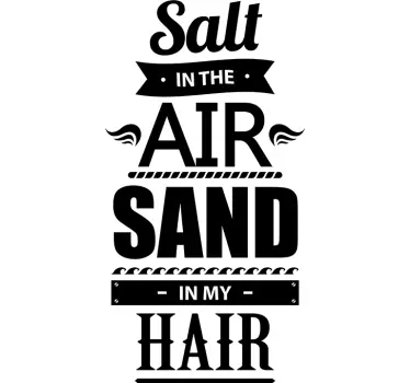 SALT IN AIR SAND HAIR text sticker - TenStickers