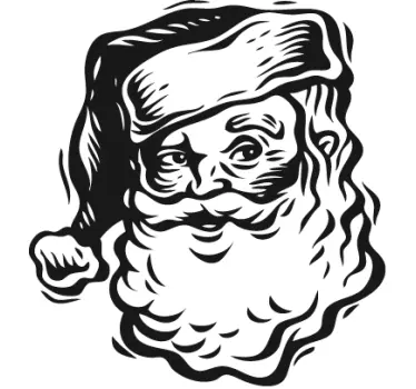 Santa Claus Face Christmas Sticker - TenStickers