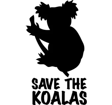 Save Koalas Decorative Sticker - TenStickers