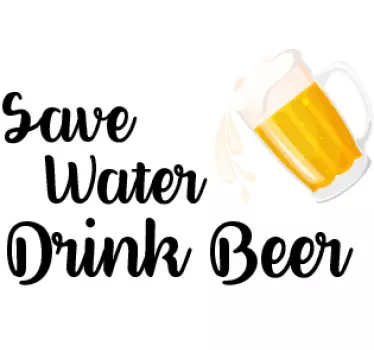 Save Water Drink Beer Wall Sticker - TenStickers