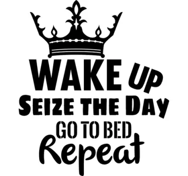 Seize the Day Decorative Wall Sticker - TenStickers