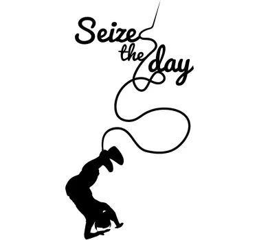 Seize The Day literature sticker - TenStickers