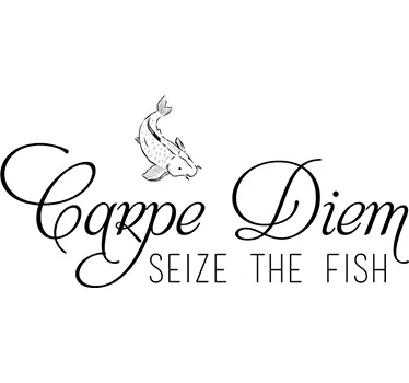 Seize The Fish quote wall sticker - TenStickers