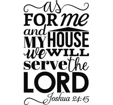 Serve the Lord Religious Wall Sticker - TenStickers