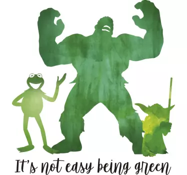 Sesame Street Green Quote Wall Sticker - TenStickers