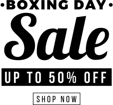 Shop Window Boxing Day Sale Shop Sticker - TenStickers